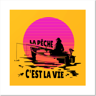 Fishing french mode transdparant Posters and Art